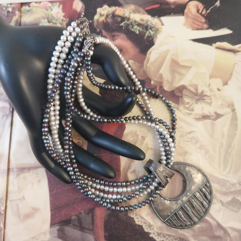 Silpada Sterling Silver Pearl Necklace - Picture 2 of 16